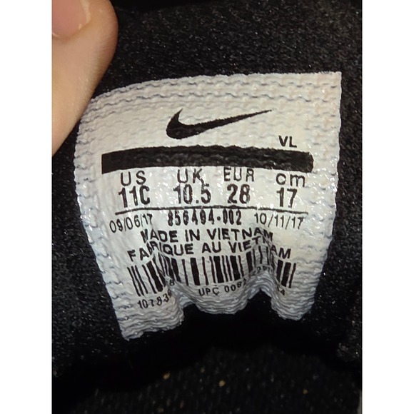 Nike Vapor Kids Black Football baseball Cleats Size 11C - Picture 6 of 10